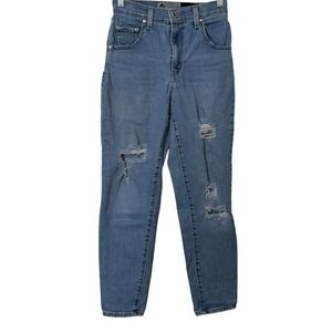 Levi's Silver Tab Light Wash Distressed Ripped Mom Jeans Womens 26